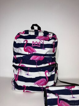 Školská taška - batoh - plameniak - 2