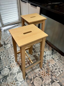 Predám barové stoličky NILSOLLE 74 breza IKEA - 2