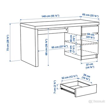 Kancelársky stôl IKEA 140_65 - 2