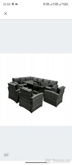 Sada záhradného terasového nábytku technorattan 9-miestna - 2