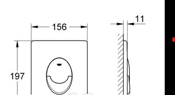 Ovládacie tlačidlo GROHE Skate Air plast chróm lesk - 2