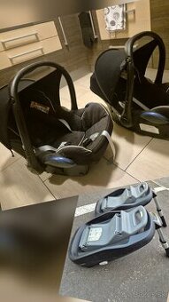 2x Autosedačka vajíčko Maxi Cosi + 2x základňa Family fix - 2
