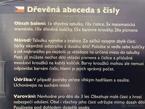 Drevená abeceda s číslami - 2