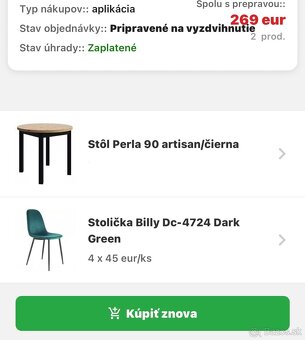 Jedálenský stôl a stoličky - 2