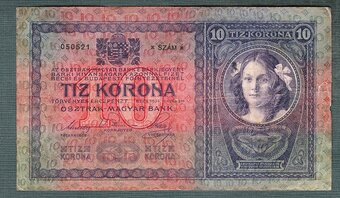 Staré bankovky 10 korun 1904 - 2
