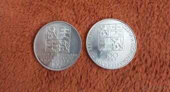 Predám pamätné strieborné mince ČSFR 100 kčs - 2