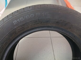 Predám 1 ks zn. Continental 215/60 R 16 - 2
