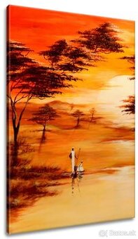 Ručne maľovaný obraz - Nádherná Afrika 50 x 60 cm - 2