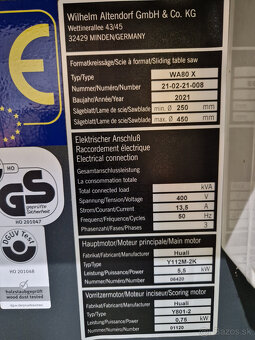 Formátovacia píla ALTENDORF WA 80 X - 2