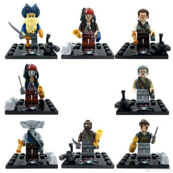 Figúrky piráti (8ks) - typ lego, nové nehrané - 2