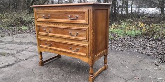 Rustikálna masivná šuplíková komoda - 2