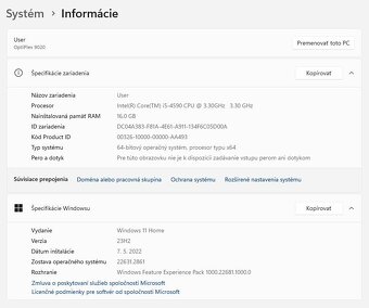 Dell Optiplex 9020 SFF, Intel i5, 16GB RAM, 256GB SSD - 2