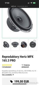 Zosilovač aj reproduktory Hertz - 2