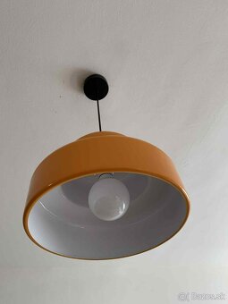 Retro Bauhaus dizajnová industriálna oranžová lampa - 2