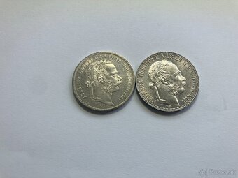 Rakúsko Uhorsko 1 zlatníky forint florint - strieborné mince - 2