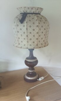 Starožitná lampa drevená velká - 2