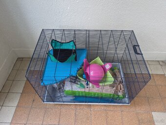 Predám väčšiu klietku pre hlodavce s výbavou - 2