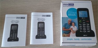 USB micro nabijacka + telefon Maxcom MM426 poskodeny display - 2