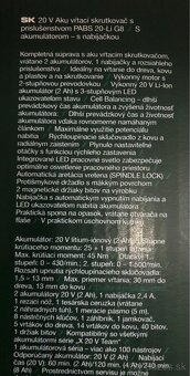 Akú vrtaci skrutkovač Parkside - 2