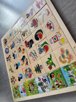 Krtko drevene puzzle vyborny stav - 2