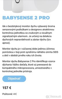 Babysence 2 PRO bezdotykový detský monitor dychu - 2