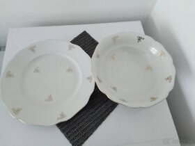 Starý, porcelánový servírovací talíř salátová mísa - 2