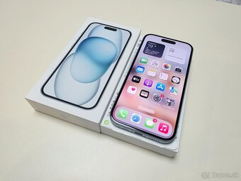 APPLE IPHONE 15 128GB BLUE,TOP STAV,ZÁRUKA - 2