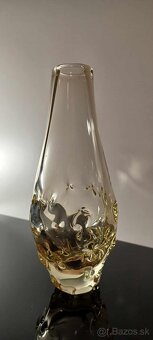 Váza z hutného citrínového skla návrh Klinger - 2