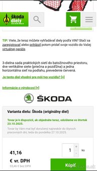 Sietky do kufra cervene original Skoda - 2