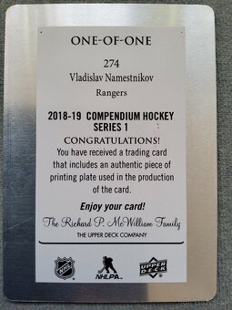 Nikolai Kulemin - Islanders - Printing Plate - 2