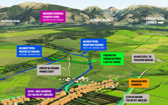 4525m2 POZEMOK Liptov – TATRY pri OBCI, pod LESOM - 2x POTOK - 2