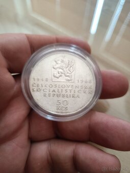 50Kčs 1968 strieborná minca - 2