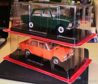 VAZ 2103 /LADA 1500/ /orange/ + MOSKVIČ 408 /green/ , 1:24 - 2