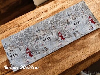 Vianočný zimný behúň na stôl - 2