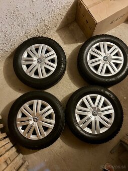 VW originál 5x100r14 disky + zimné pneu. - 2