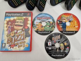 Buzz ovládače 8 kusov + hry pre PlayStation 2 - 2