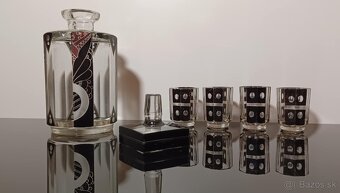 RESERVE. Luxusná stará karafa plus 4 poháriky Karl Palda - 2