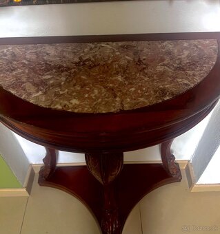 Starožitný konzolový stolík z masívu - 2