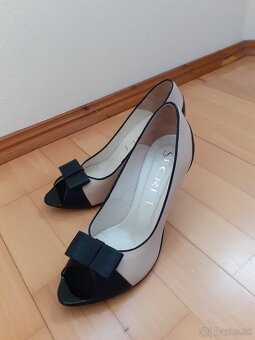 Kožené lodičky s voľnou špičkou (veľ. 40) - 2