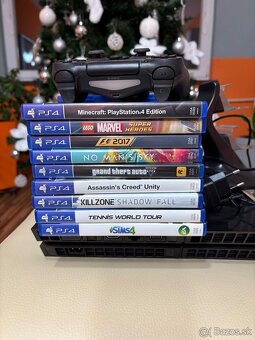 Predám Playstation 4 500gb 2xovládač+16hier - 2
