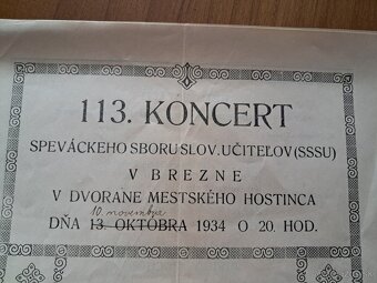 Starý dokument Brezno 1934 - 2