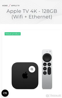 Apple TV 4K 128GB 3.gen. wifi + Ethernet 7/2024 - 2