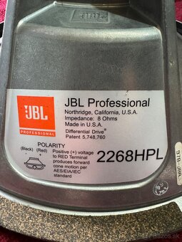 Predám JBL 2268HPL 18” basový reproduktor - 2