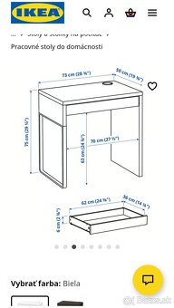 Písací stolík Micke - 73x50x75 - 2
