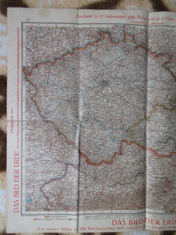 Mapa Československo r. cca 1930, je tam aj časť Slovenska - 2