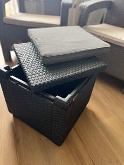 Zahradny/terasovy nabytok - Ratanove kresla, ulozny box - 2