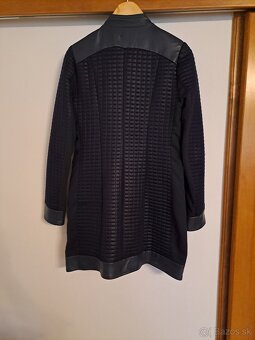Tmavomodrý prechodný kabátik/ trenčkot s prímesou viskozy ve - 2