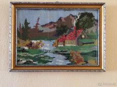 Gobelín -obraz ručne vyšívaný- 3 kusy - 2