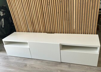 BESTÅ skrinka na TV Biela/Lappviken biela - 2
