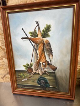 Trofej,parohy,parozie,jelen,obraz - 2